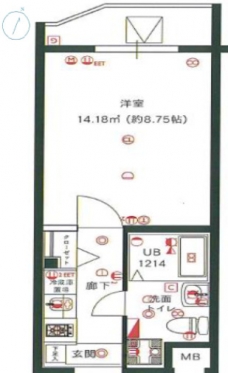 LUMEED飯田橋の間取り図
