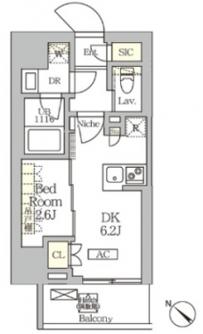 ＡＲＫＭＡＲＫ大塚の間取り図