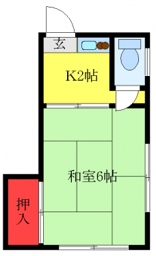 福美荘の間取り図