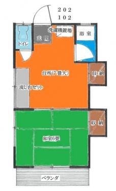 城口ハウスの間取り図