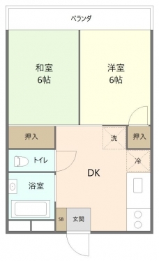 サンハイツ福田の間取り図