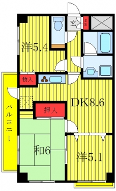 ルート南常盤台の間取り図
