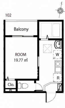 MELDIA西川口Ⅱの間取り図