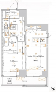 DIPS十条仲原WESTの間取り図