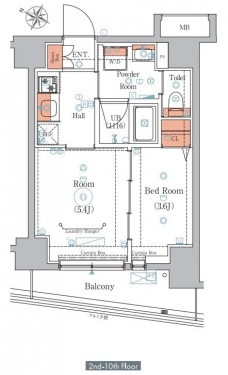 エストゥルース板橋本町の間取り図