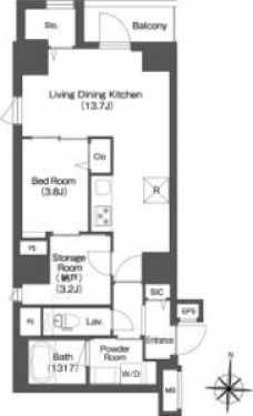 コンフォリア南千住の間取り図