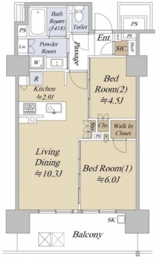 シティハウス巣鴨の間取り図
