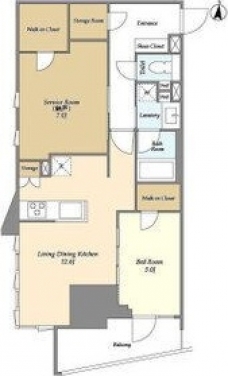 LaSante文京千駄木の間取り図