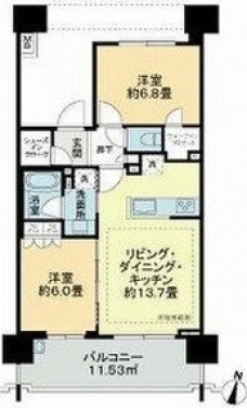 ライオンズ川口幸町グランフォートの間取り図