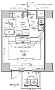 ラフィスタ中板橋Ⅱの間取り図