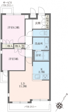 プレジオコート平和台の間取り図