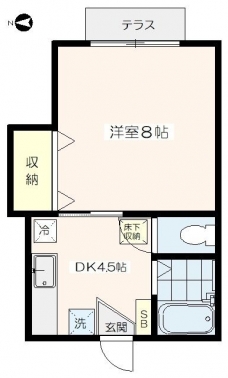フラットアメニティの間取り図