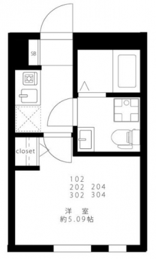 栄町レジデンスの間取り図
