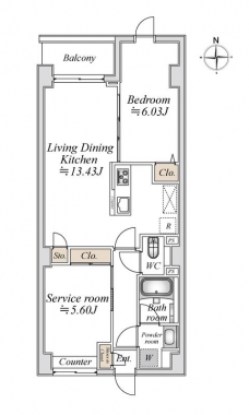 プライムガーデン赤塚の間取り図