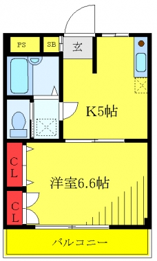 シャイン王子神谷の間取り図