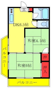 杉浦コーポの間取り図