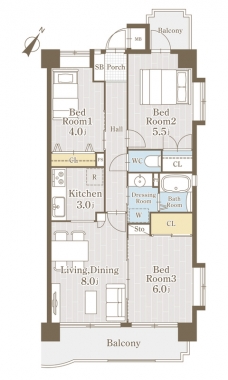 PLENDY東浦和の間取り図