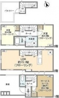 Kolet千駄木の間取り図