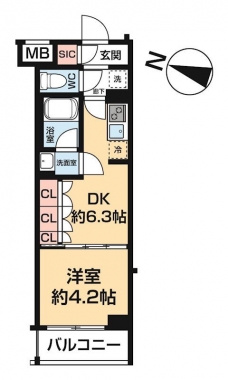 ＡＲＣＯＢＡＬＥＮＯ ＨＡＳＵＮＥⅠの間取り図