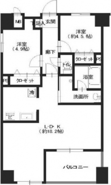 グラード舎人の間取り図