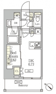 ＡＲＫＭＡＲＫ大塚の間取り図