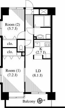 バーディーテラス仲町の間取り図