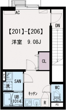 イクシオ江北の間取り図