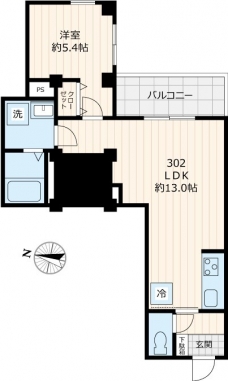 仮称やなかのなかＡの間取り図