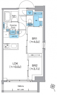 クレヴィアリグゼ日暮里根岸の間取り図