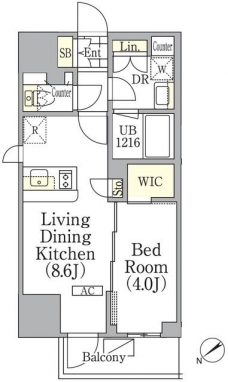 ジオエント池袋の間取り図