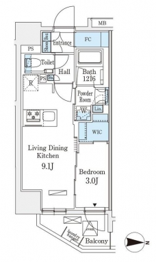 アヴァンカーサ町屋の間取り図