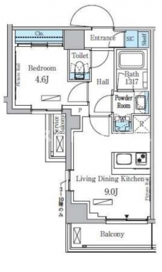 パークアクシス大塚サウスレジデンスの間取り図