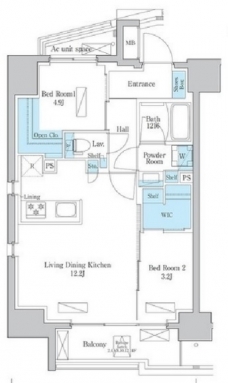 ＯＲＳＵＳ板橋本町の間取り図