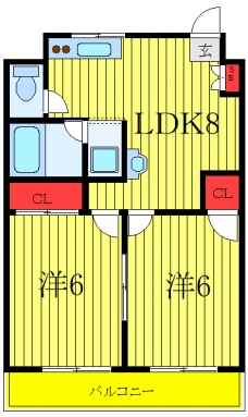 仲宿セントラルコートの間取り図