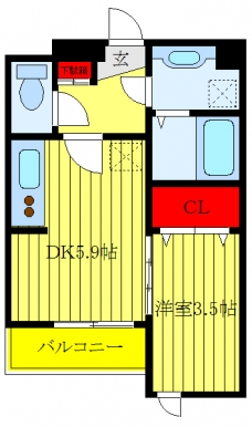 ＳＡＭＩＡ川口元郷の間取り図