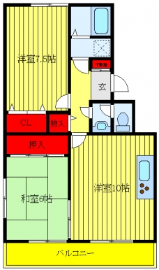 浮間パークサイドハイツの間取り図