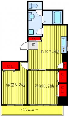 ロイヤルシティヒルズの間取り図
