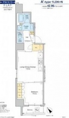 プラウドフラット文京千駄木の間取り図