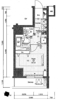 シーネクス本駒込の間取り図