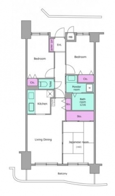 ビエラコート武蔵浦和の間取り図
