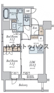 Alivis十条の間取り図