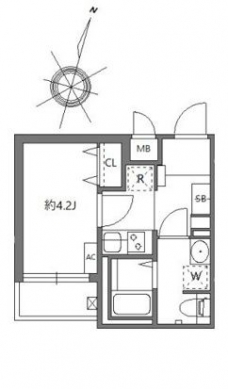 ミュオン北千住の間取り図