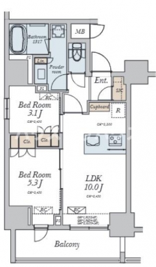 Alivis十条の間取り図