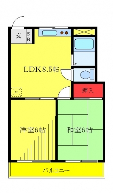 マンション　シラヌイの間取り図