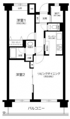 レールシティ十条清水坂公園の間取り図