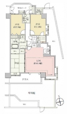 グラン・ブルー西川口の間取り図