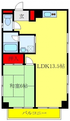 ウイング舟渡の間取り図