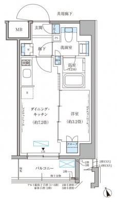 パークアクシス文京本郷の間取り図