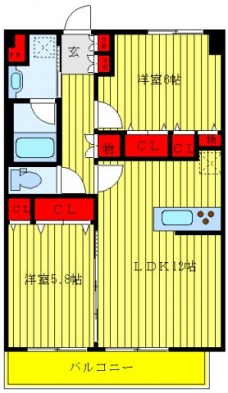 ルフォンプログレ赤羽の間取り図