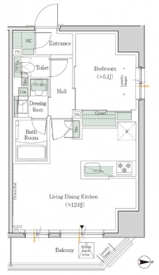ワンルーフレジデンス新御徒町の間取り図